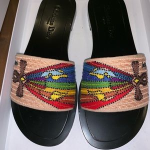 Dior Women Tarot Judgement Embroidered Slippers